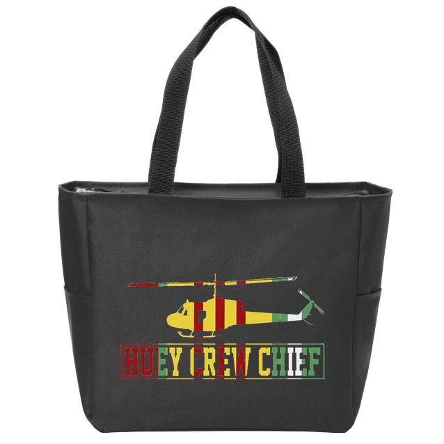 Vietnam War Crew Chief Uh1 Huey Crew Chief Vietnam Veteran Zip Tote Bag