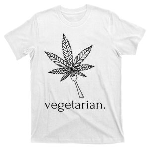 Vegetarian Weed Cannabis Marijuana Cute Funny Stoner Gift T-Shirt