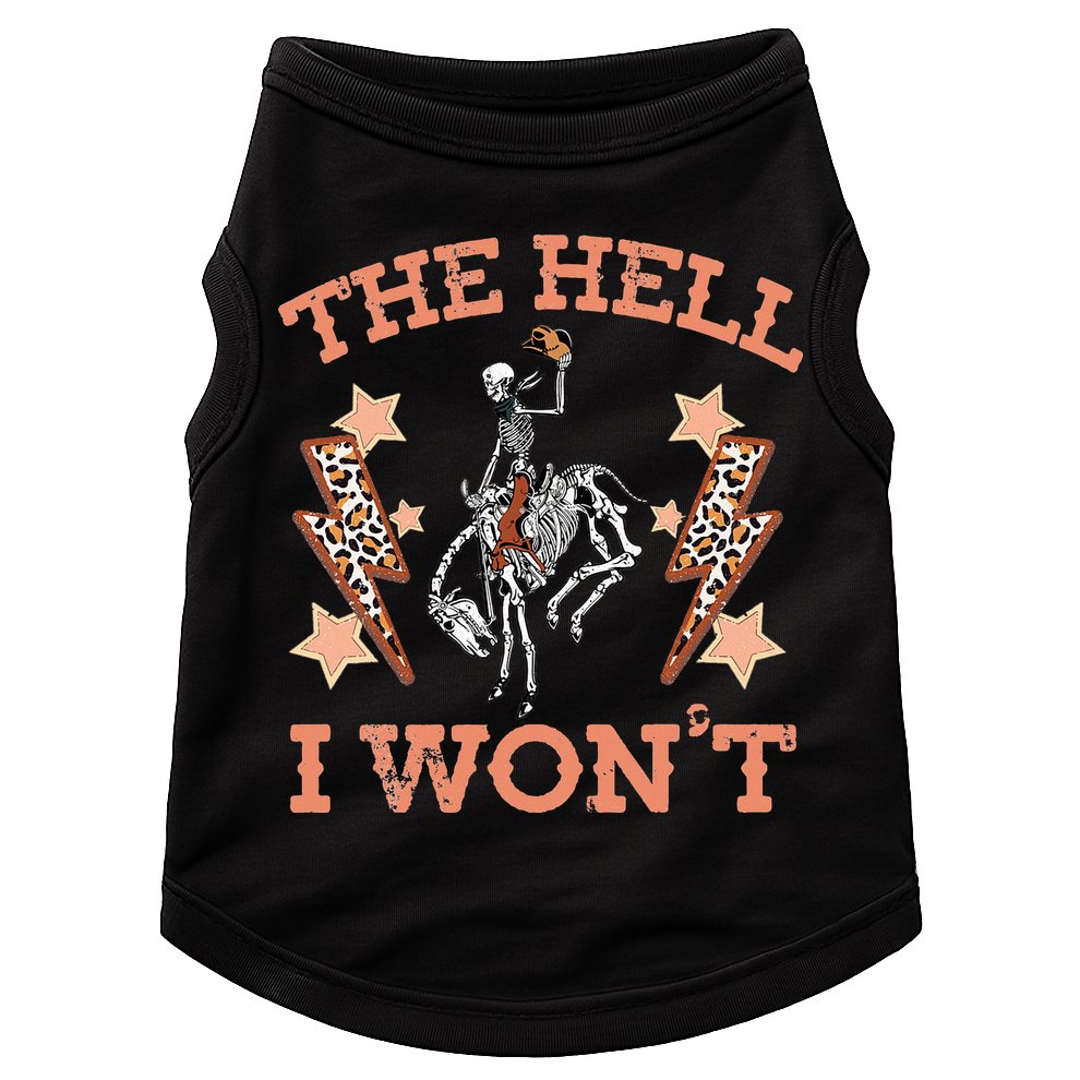 Vintage Western Country Cow Cow The Hell I Won't Doggie Tank