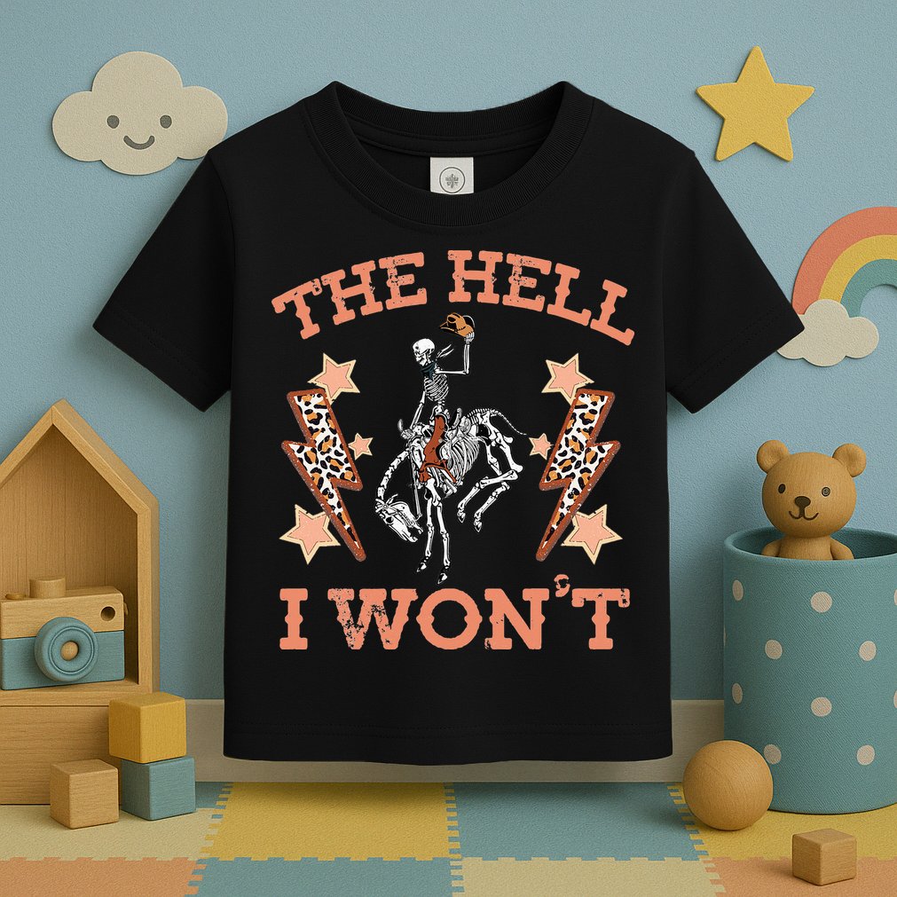 Vintage Western Country Cow Cow The Hell I Won't Toddler T-Shirt