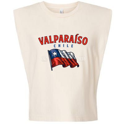 ValparaíSo Waving Chilean Flag Est. 1536 Garment-Dyed Women's Muscle Tee