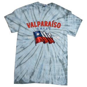 ValparaíSo Waving Chilean Flag Est. 1536 Tie-Dye T-Shirt