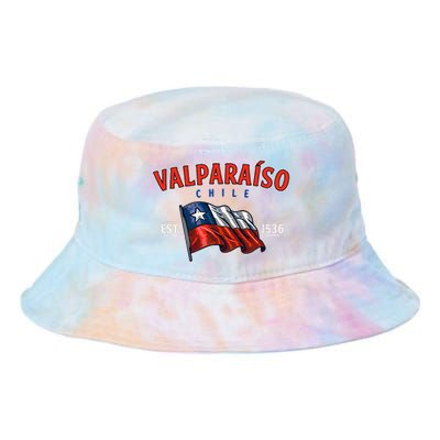 ValparaíSo Waving Chilean Flag Est. 1536 Tie Dye Newport Bucket Hat