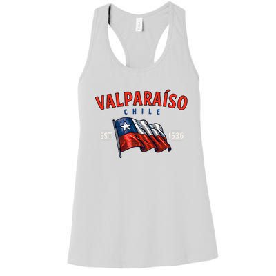 ValparaíSo Waving Chilean Flag Est. 1536 Women's Racerback Tank