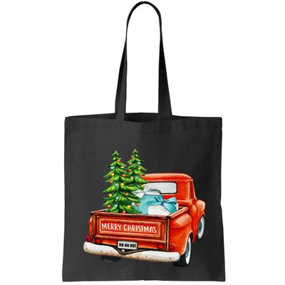 Vintage Wagon Christmas Classic Red Truck Car Xmas Trees Bag