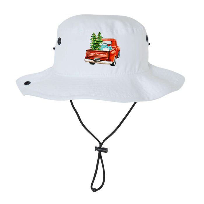 Vintage Wagon Christmas Classic Red Truck Car Xmas Trees Legacy Cool Fit Booney Bucket Hat