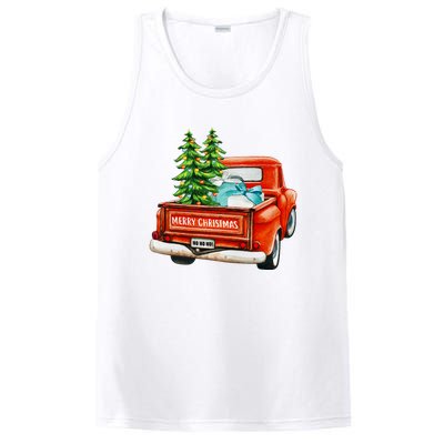 Vintage Wagon Christmas Classic Red Truck Car Xmas Trees PosiCharge Competitor Tank