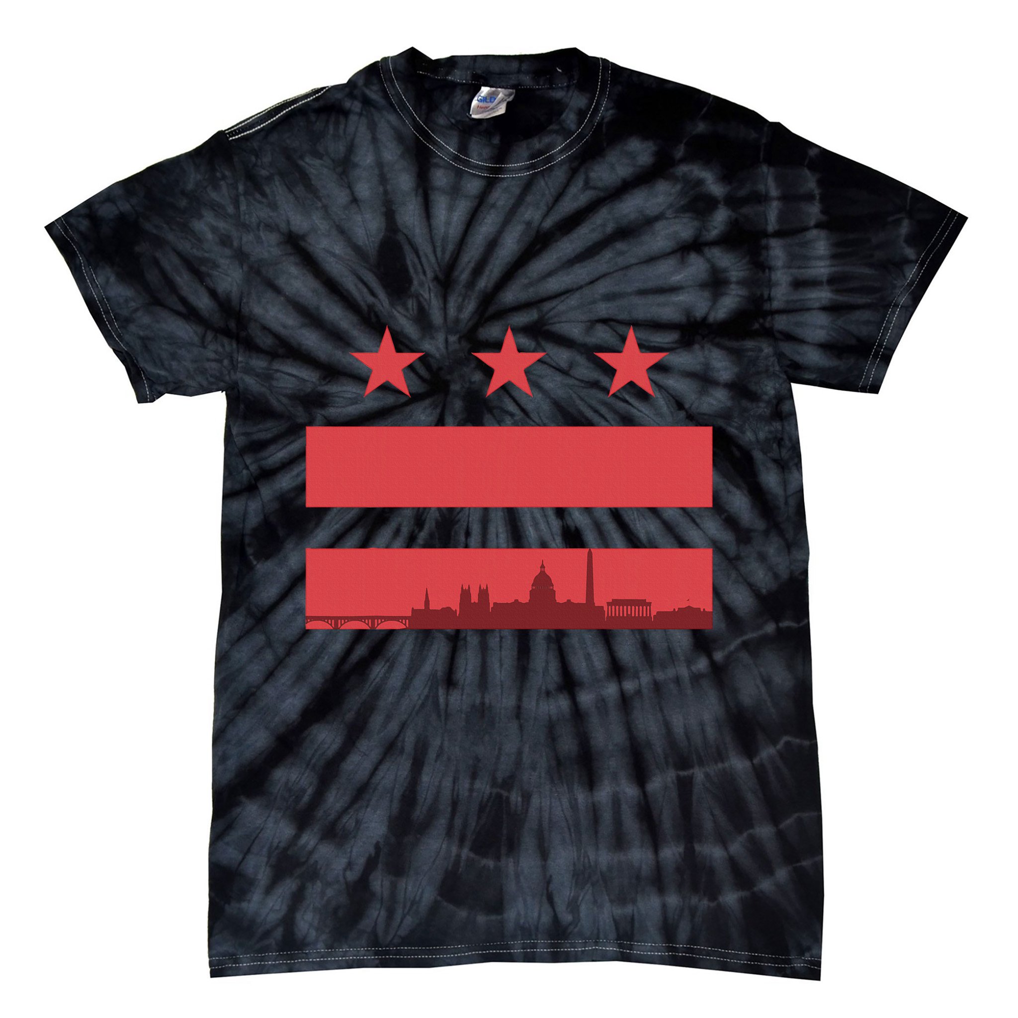 Vintage Washington Dc Retro Flag Tie-Dye T-Shirt