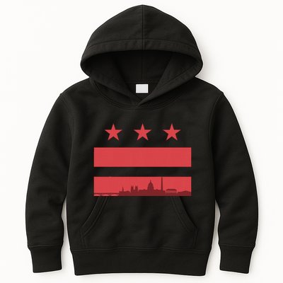 Vintage Washington Dc Retro Flag Kids Hoodie