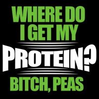 Vegan Where Do I Get My Protein? Bitch Peas Veganism Gift Cooling Performance Crew T-Shirt