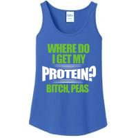 Vegan Where Do I Get My Protein? Bitch Peas Veganism Gift Ladies Essential Tank