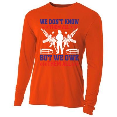 Veterans We Don´t Know Them All But We Owe Them All Cool Gift Cooling Performance Long Sleeve Crew