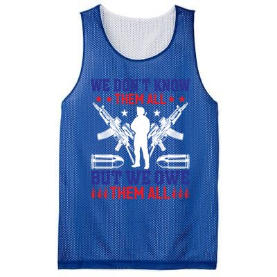 Veterans We Don´t Know Them All But We Owe Them All Cool Gift Mesh Reversible Basketball Jersey Tank