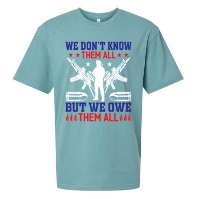 Veterans We Don´t Know Them All But We Owe Them All Cool Gift Sueded Cloud Jersey T-Shirt