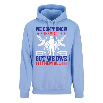 Veterans We Don´t Know Them All But We Owe Them All Cool Gift Unisex Surf Hoodie