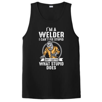 Vintage Welder Design Funny Welder Meme Welding Funny Gift PosiCharge Competitor Tank