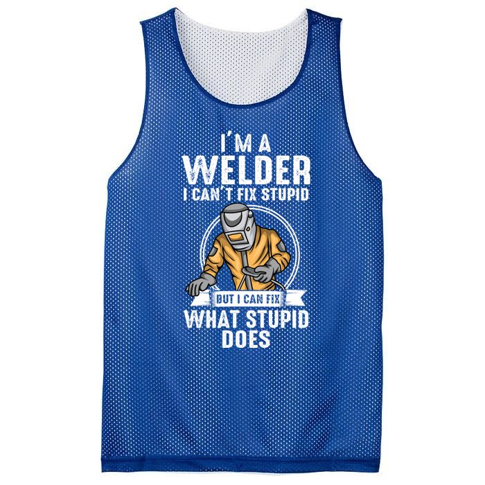 Vintage Welder Design Funny Welder Meme Welding Funny Gift Mesh Reversible Basketball Jersey Tank