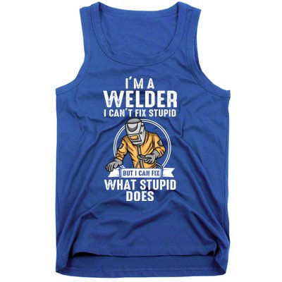 Vintage Welder Design Funny Welder Meme Welding Funny Gift Tank Top