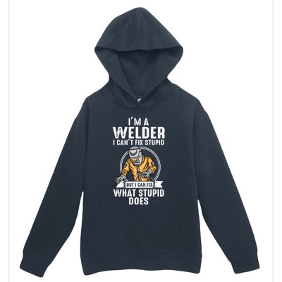 Vintage Welder Design Funny Welder Meme Welding Funny Gift Urban Pullover Hoodie