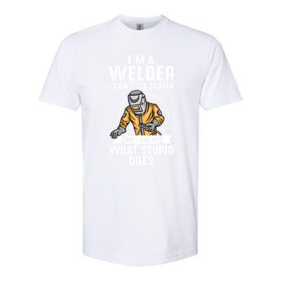 Vintage Welder Design Funny Welder Meme Welding Funny Gift Softstyle CVC T-Shirt