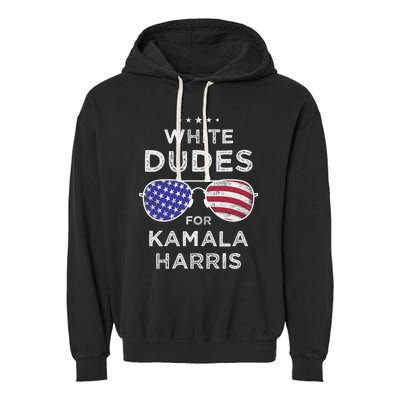 Vintage White Dudes For Kamala Harris Garment-Dyed Fleece Hoodie