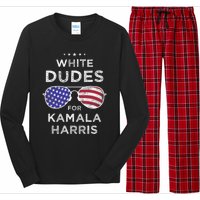 Vintage White Dudes For Kamala Harris Long Sleeve Pajama Set