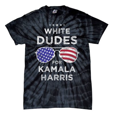 Vintage White Dudes For Kamala Harris Tie-Dye T-Shirt