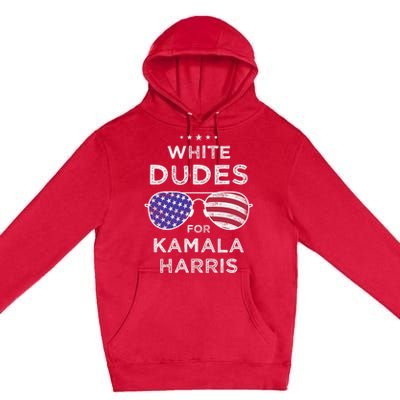 Vintage White Dudes For Kamala Harris Premium Pullover Hoodie