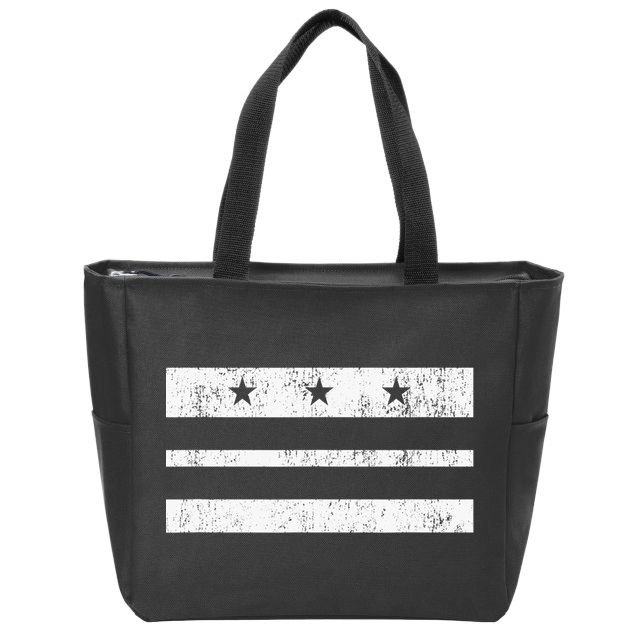 Vintage Washington DC Flag Retro District Of Columbia Gift TShirt Zip Tote Bag