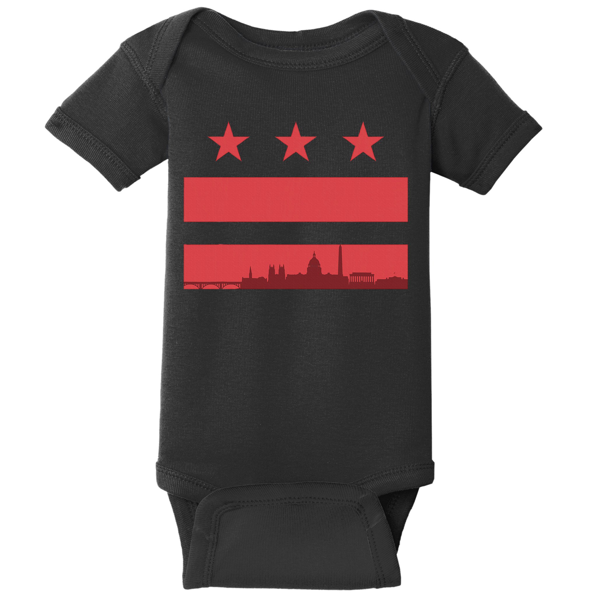 Vintage Washington Dc Retro Flag Baby Bodysuit