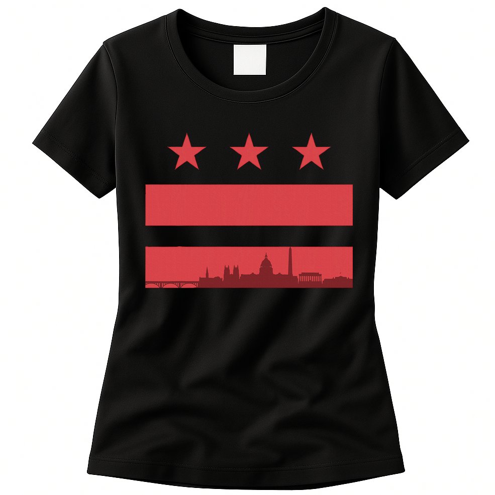 Vintage Washington Dc Retro Flag Womens T-Shirt