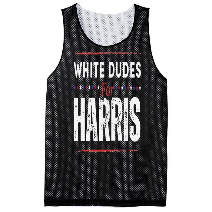 Vintage White Dudes For Kamala Harris Mesh Reversible Basketball Jersey Tank