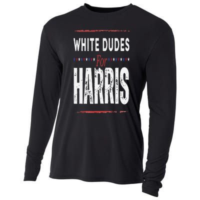 Vintage White Dudes For Kamala Harris Cooling Performance Long Sleeve Crew