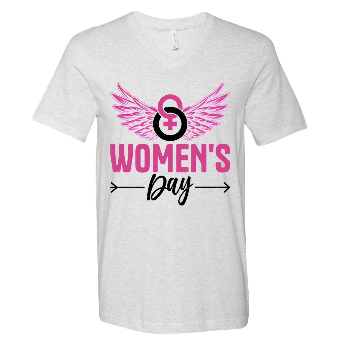 Vintage Womens Day March 8 V-Neck T-Shirt