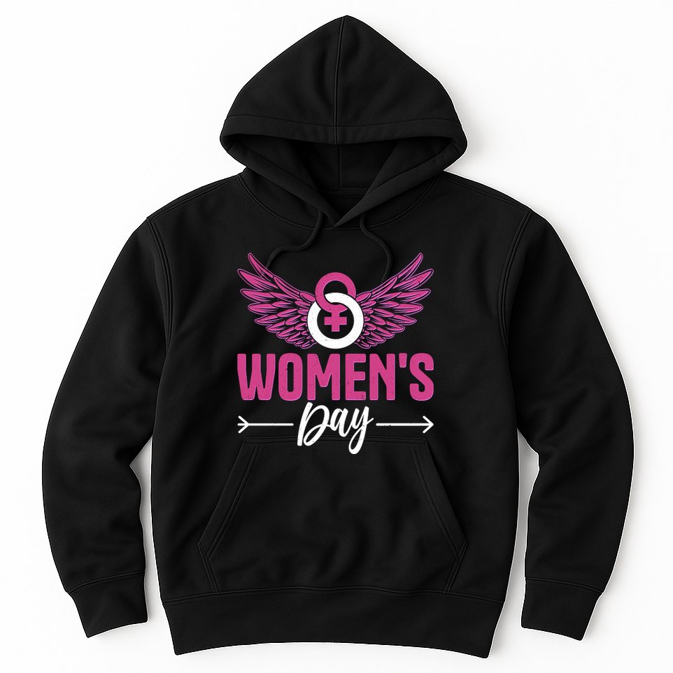 Vintage Womens Day March 8 Hoodie