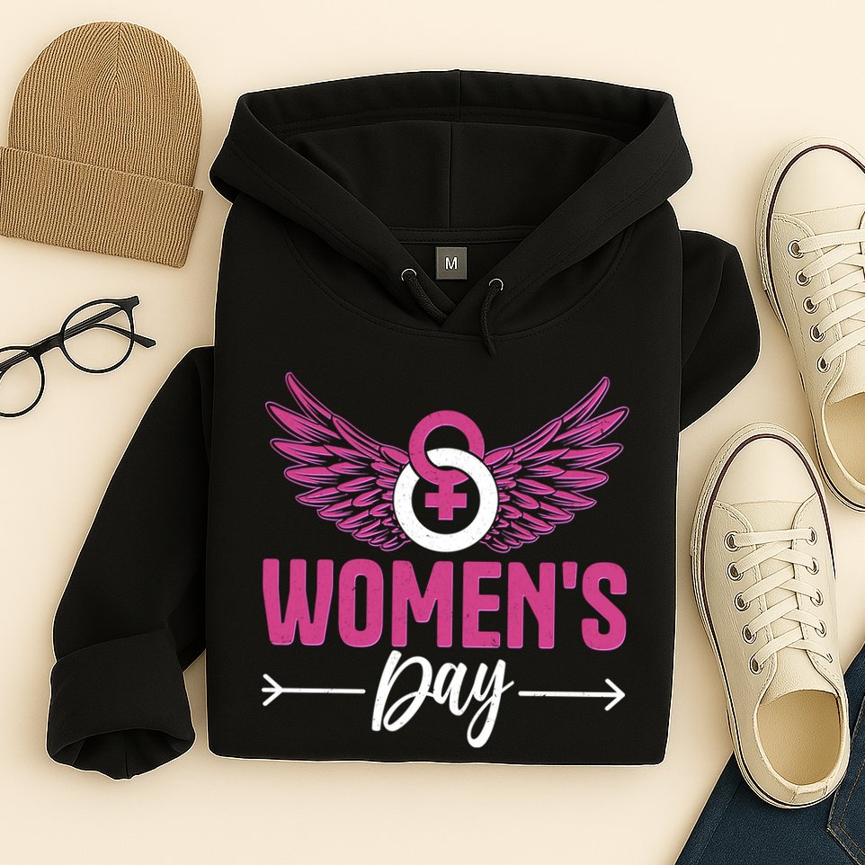 Vintage Womens Day March 8 Hoodie