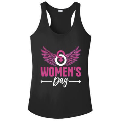 Vintage Womens Day March 8 Ladies PosiCharge Competitor Racerback Tank