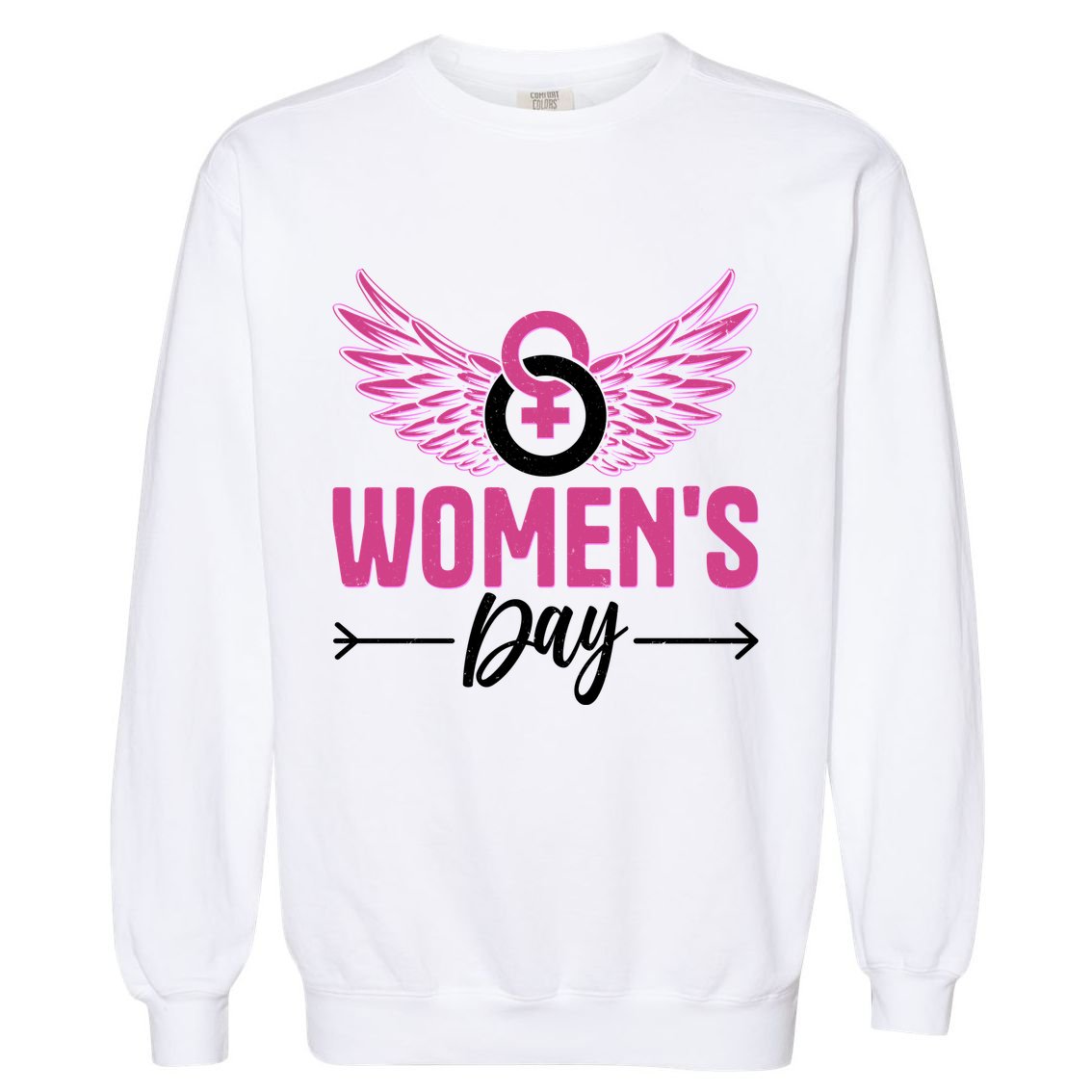 Vintage Womens Day March 8 Garment-Dyed Sweatshirt