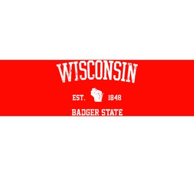 Vintage Wisconsin Est 1849 Badger State Bumper Sticker