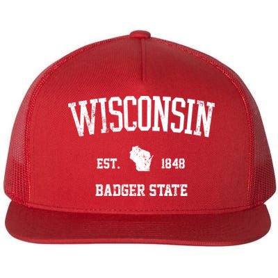 Vintage Wisconsin Est 1849 Badger State Flatbill Hat