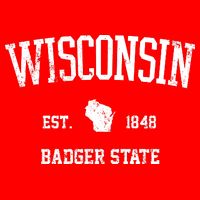Vintage Wisconsin Est 1849 Badger State Tie-Dye T-Shirt