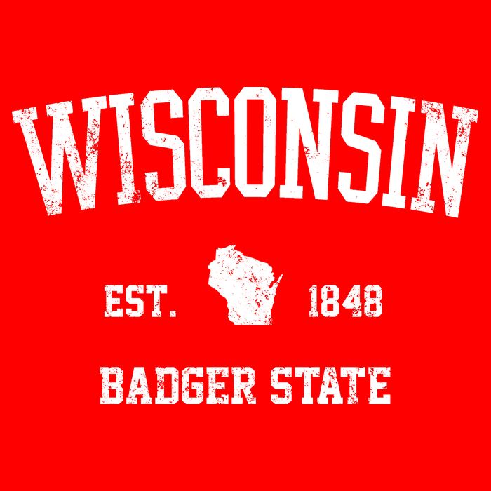 Vintage Wisconsin Est 1849 Badger State Tie-Dye T-Shirt