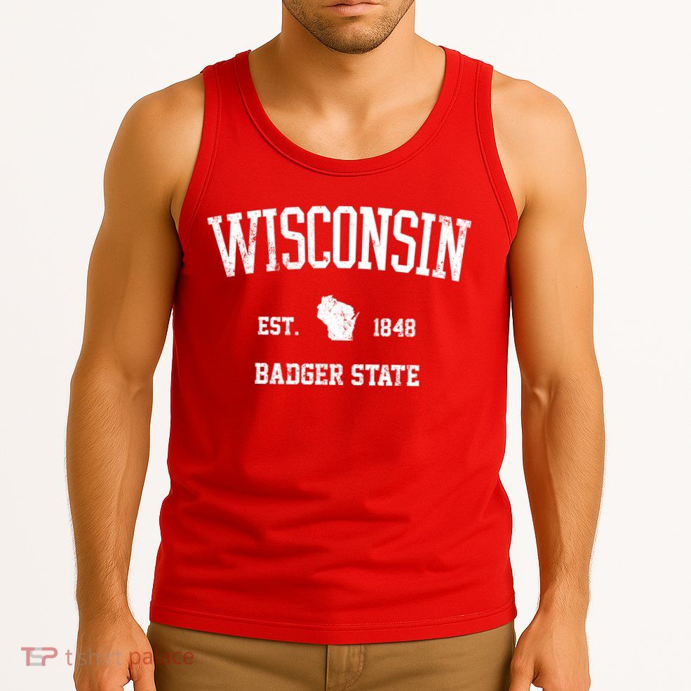 Vintage Wisconsin Est 1849 Badger State Tank Top
