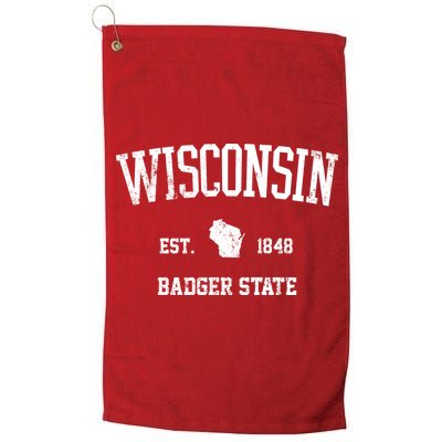 Vintage Wisconsin Est 1849 Badger State Golf Towel