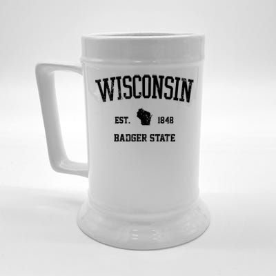 Vintage Wisconsin Est 1849 Badger State Beer Stein