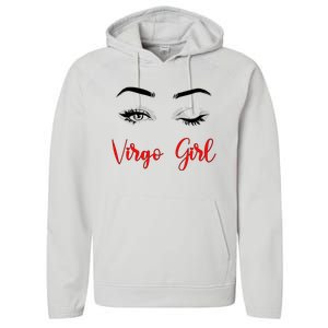 Virgo Winked Eye Zodiac Birthday Gift Performance Fleece Hoodie