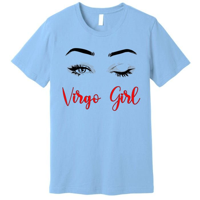 Virgo Winked Eye Zodiac Birthday Gift Premium T-Shirt