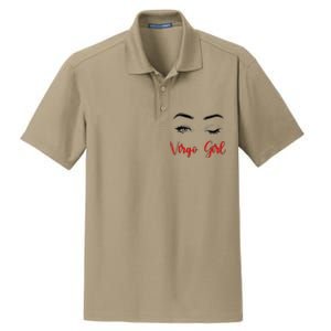 Virgo Winked Eye Zodiac Birthday Gift Dry Zone Grid Polo