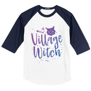 Village Witch Funny Halloween Witch Spell Outfit Costume Gift Baseball Sleeve Shirt