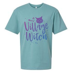 Village Witch Funny Halloween Witch Spell Outfit Costume Gift Sueded Cloud Jersey T-Shirt